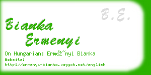 bianka ermenyi business card